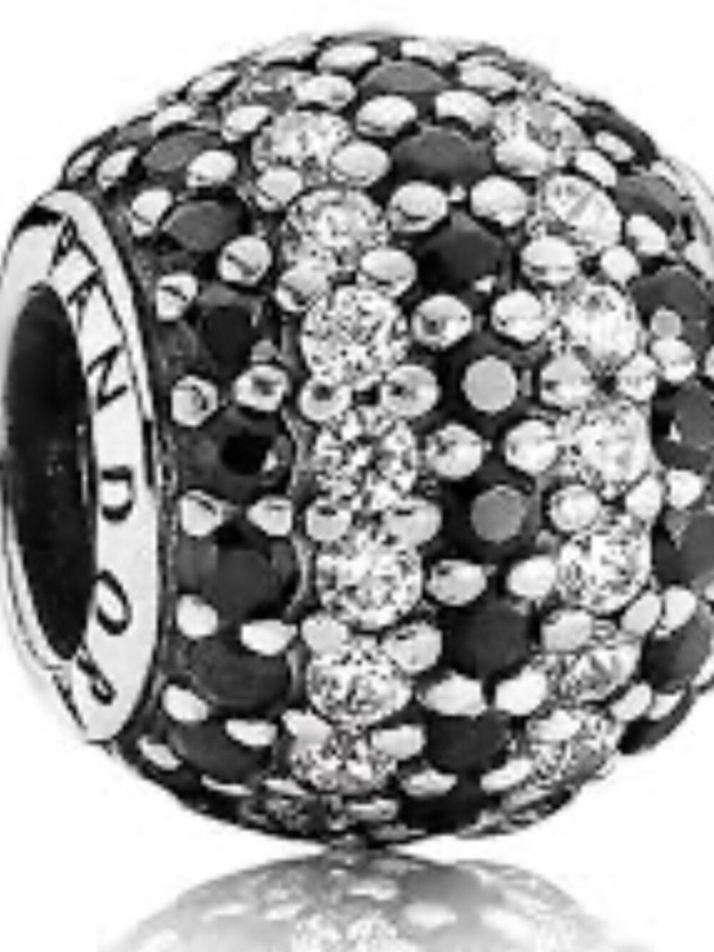 Pandora Black and Clear Nautical Pave CZ Pandora Charm